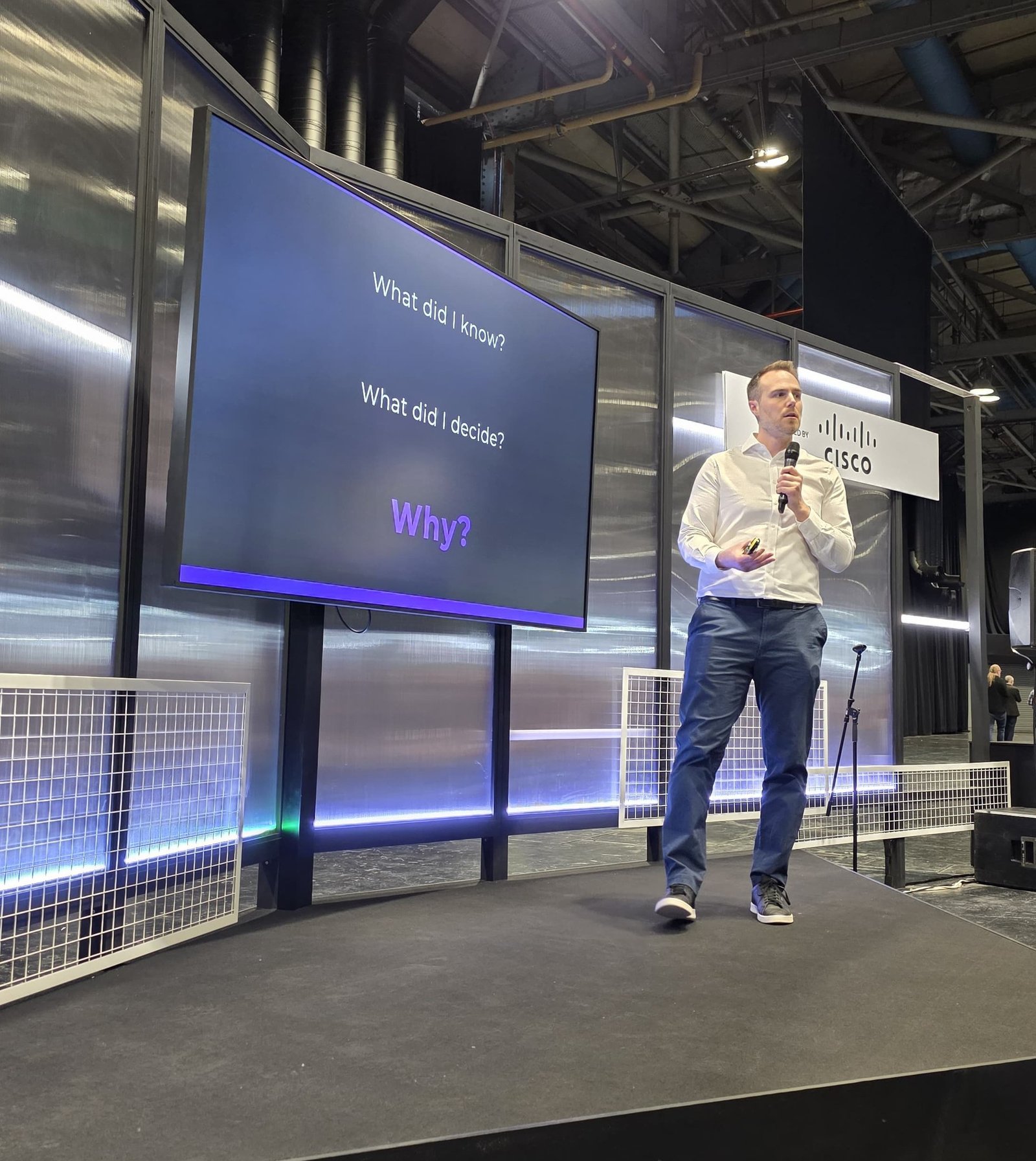 Adam Pilton delivering a keynote at CYBERUK